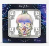 Crystal Head Aurora  + 4 Shotglasses + Gb 70cl Vol 40%