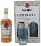 Bacardi Cuatro Anos Ready To Mix Kit + 4 Verres 140cl Vol 40%